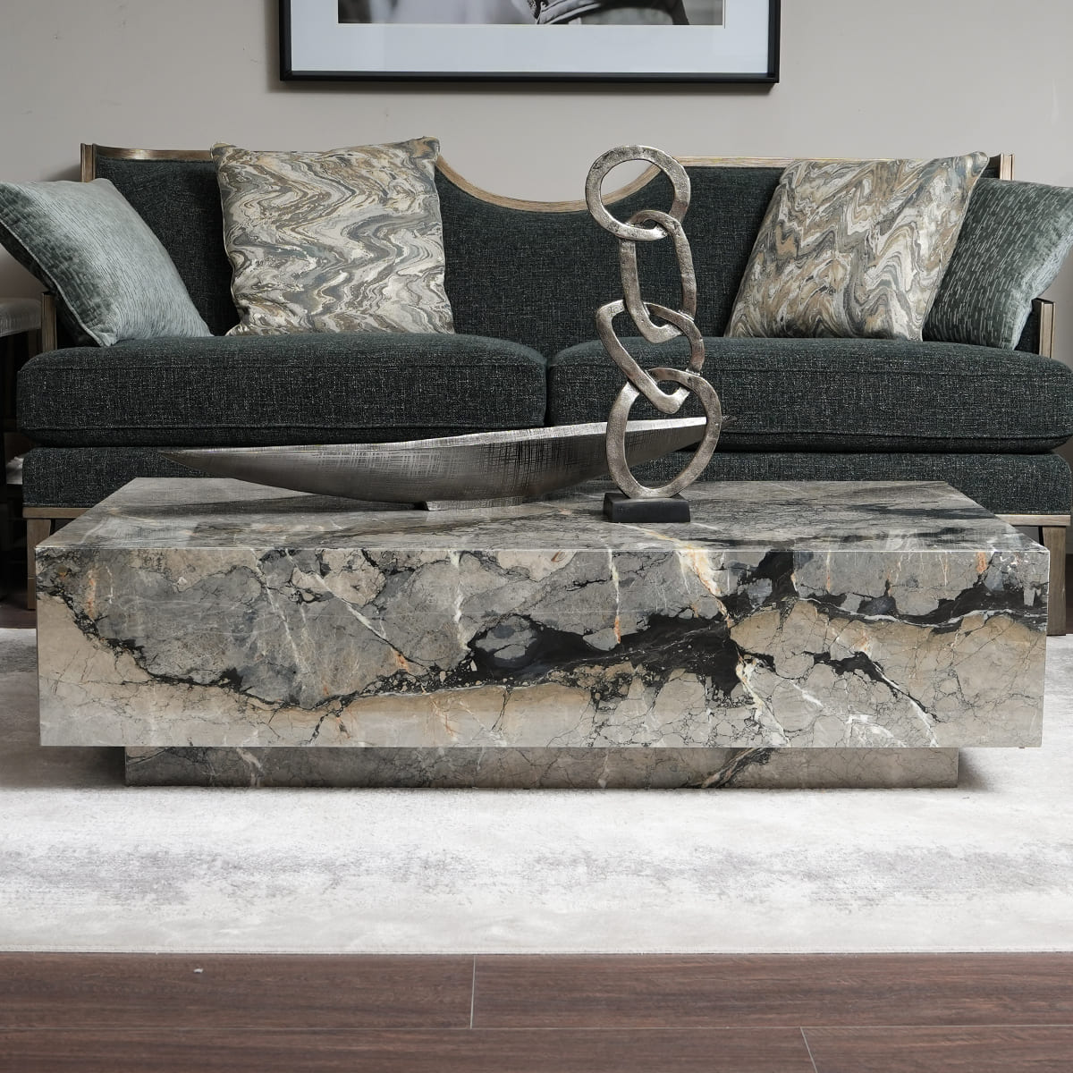 Box stone center table